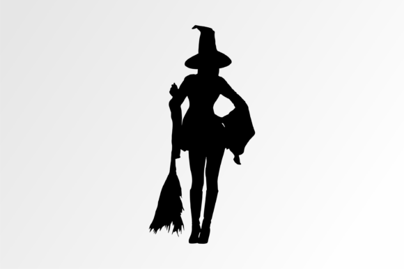 Witch Silhouette Svg